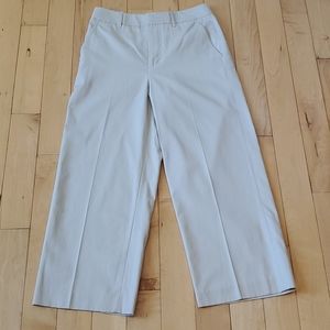 Vince Tan Wide Leg/High Waist Cotton Crop Pants